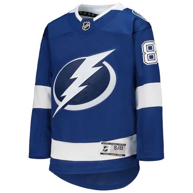 Maillot de joueur premier à domicile du Lightning Tampa Bay bleu Nikita Kucherov pour jeunes