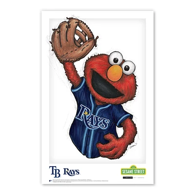 Affiche imprimée Elmo Tampa Bay Rays Sesame Street 11" x 17 "
