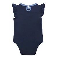 Girls Newborn & Infant Navy/Heather Gray Tampa Bay Rays Little Fan Two-Pack Bodysuit Set