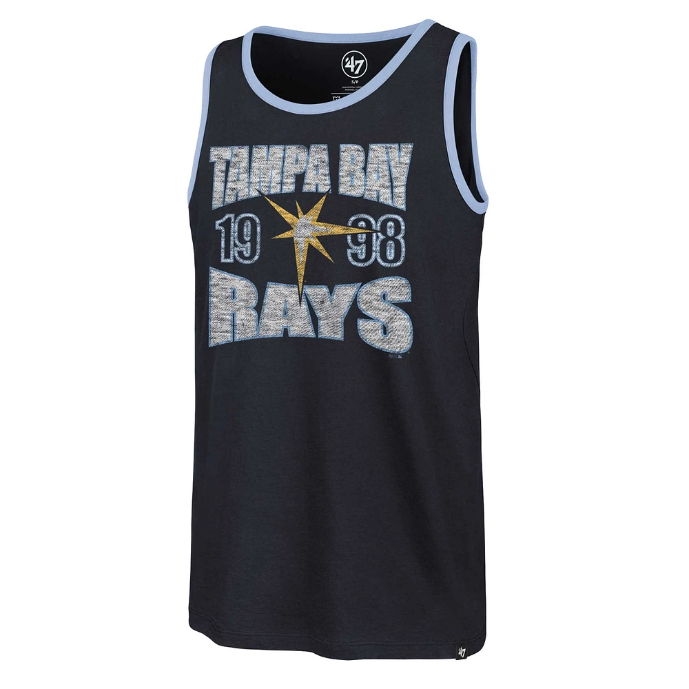 Men's '47 Navy Tampa Bay Rays Upload Franklin Tank Top