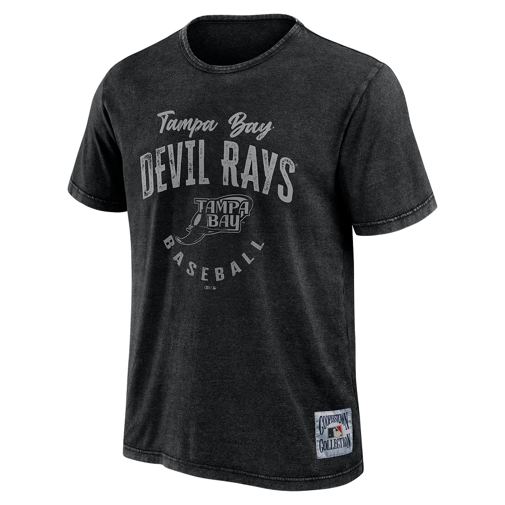 Men's Darius Rucker Collection by Fanatics Black Tampa Bay Rays Cooperstown Washed T-Shirt