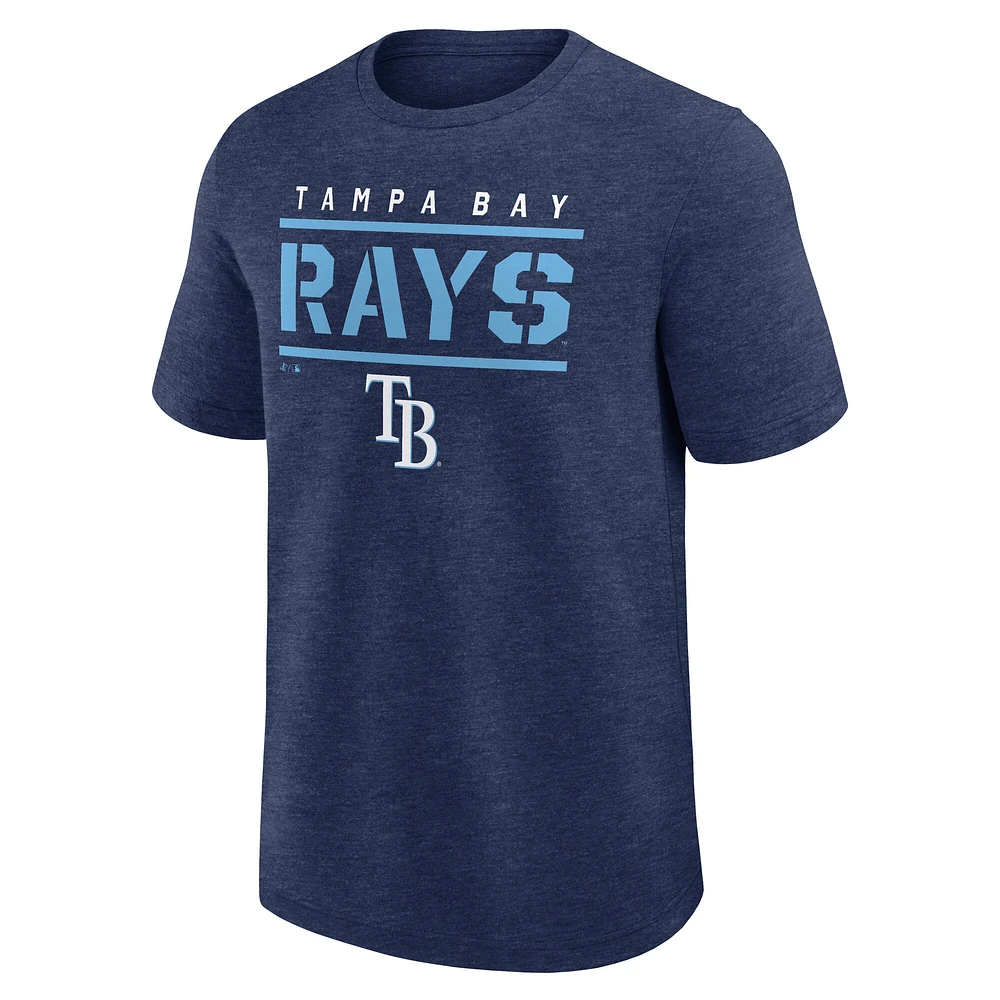 Men's Fanatics Heather Navy Tampa Bay Rays Top Notch T-Shirt