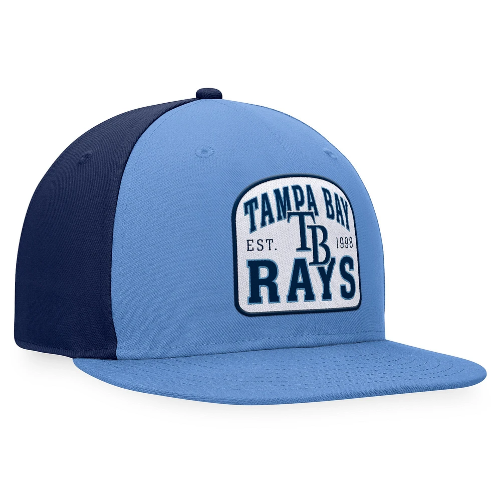 Men's Fanatics Light Blue/Navy Tampa Bay Rays Cycle Snapback Hat