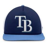 Men's Fanatics Navy/White Tampa Bay Rays Fundamental Foam Front Snapback Hat