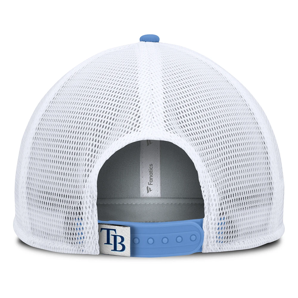 Men's Fanatics Navy/White Tampa Bay Rays Fundamental Foam Front Snapback Hat