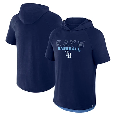 T-shirt à capuche raglan Fanatics bleu marine pour homme des Rays de Tampa Bay Clubhouse Optimal Play