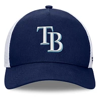 Casquette ajustable Fundamental A-Frame bleu marine pour homme de la marque Fanatics des Tampa Bay Rays