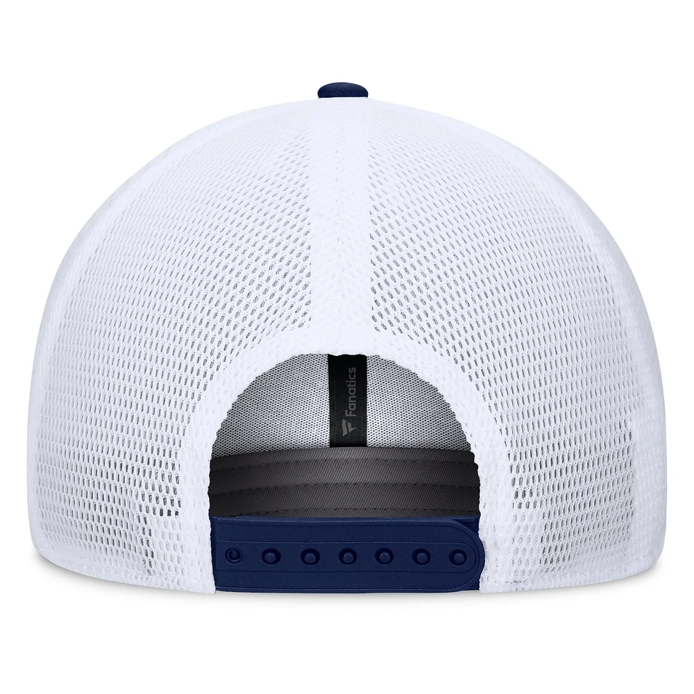 Casquette ajustable Fundamental A-Frame bleu marine pour homme de la marque Fanatics des Tampa Bay Rays