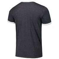Men's Majestic Threads Black Tampa Bay Rays Ringer Tri-Blend T-Shirt