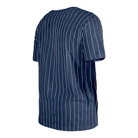 Men's New Era Navy Tampa Bay Rays Throwback Pinstripe T-Shirt