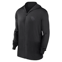 Men's Nike Black Tampa Bay Rays Authentic Collection Travel Performance Lightweight Full-Zip Hoodie