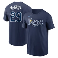 Men's Nike Fred McGriff Navy Tampa Bay Rays Name & Number T-Shirt