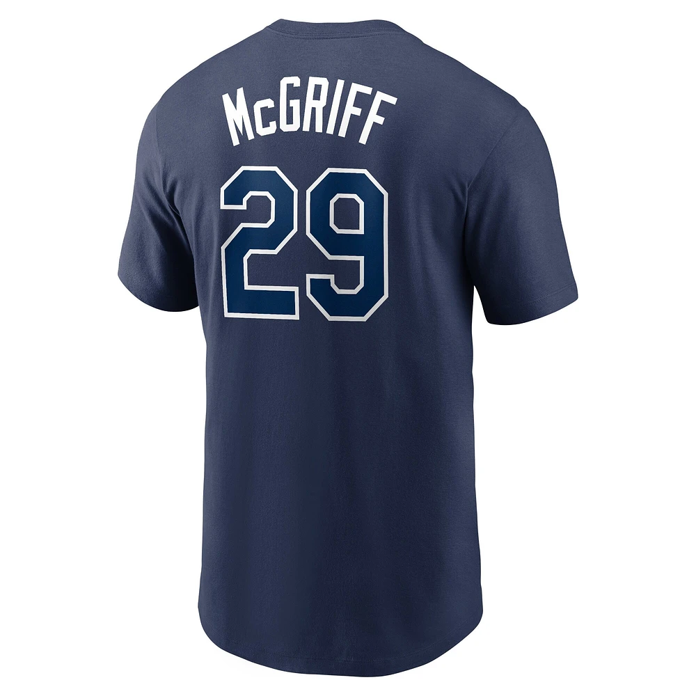 Men's Nike Fred McGriff Navy Tampa Bay Rays Name & Number T-Shirt