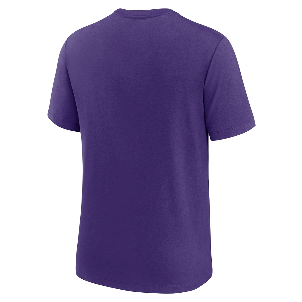 Men's Nike  Heather Purple Tampa Bay Rays Rewind Review Slash Tri-Blend T-Shirt