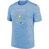 Men's Nike Light Blue Tampa Bay Rays Authentic Collection Velocity Practice Performance - T-Shirt