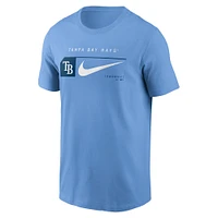 Men's Nike Light Blue Tampa Bay Rays Team Swoosh Lockup T-Shirt