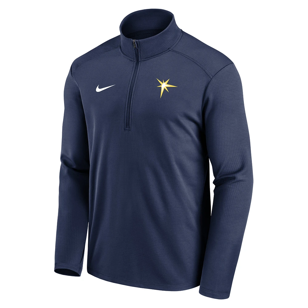 Men's Nike Navy Tampa Bay Rays Agility Pacer Lightweight Performance Half-Zip Top