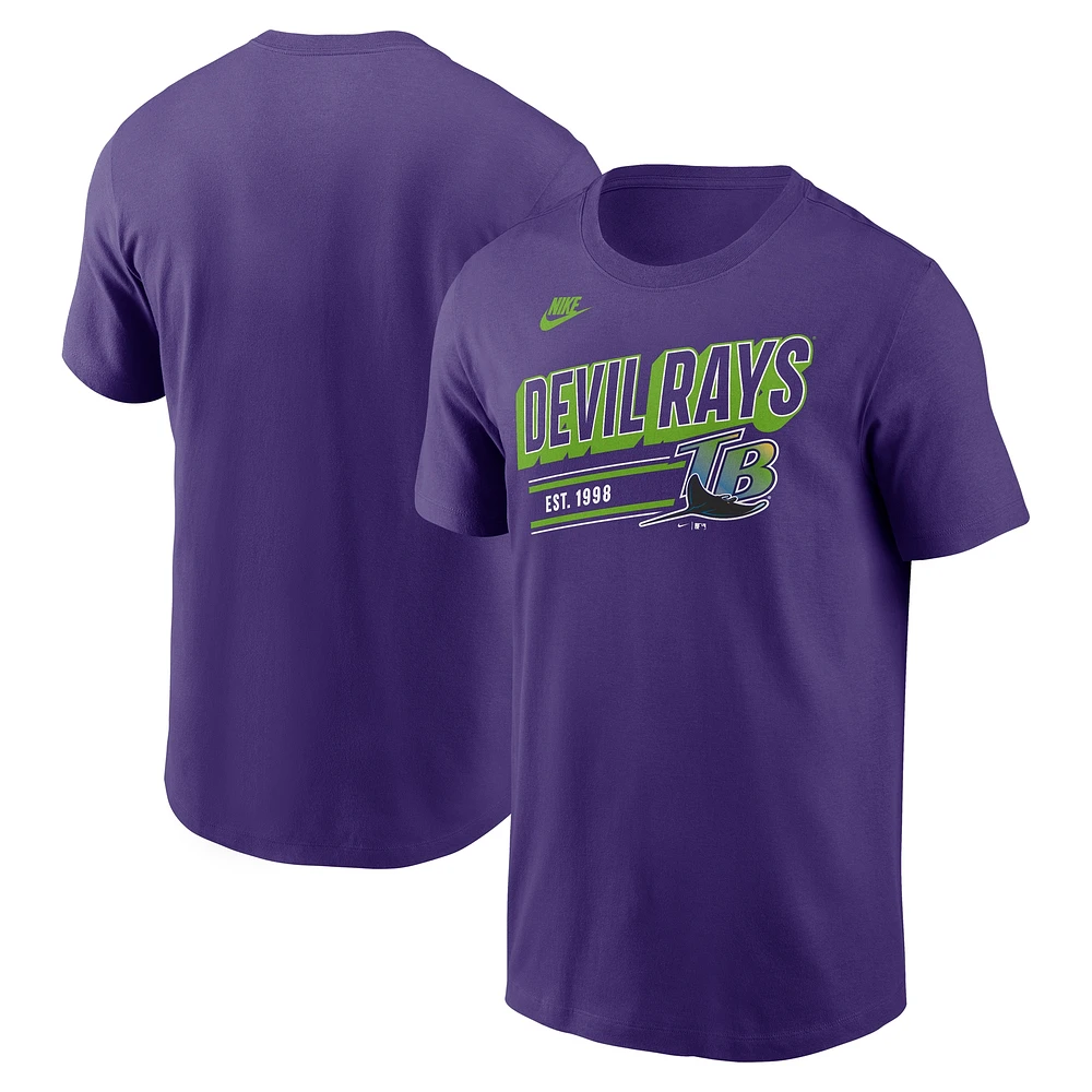 Men's Nike Purple Tampa Bay Rays Cooperstown Collection Retro T-Shirt