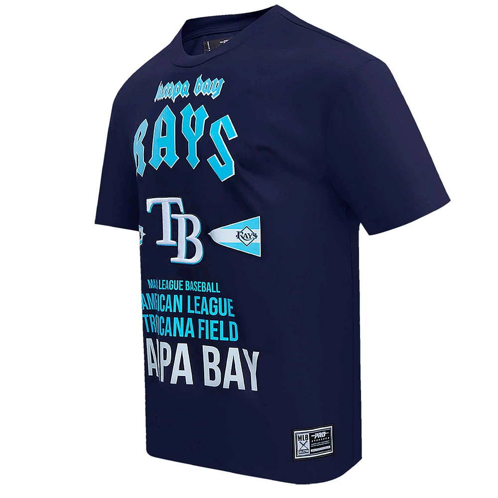 Men's Pro Standard Navy Tampa Bay Rays Oversized City Tour T-Shirt