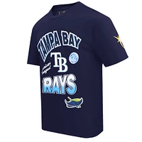 Men's Pro Standard Navy Tampa Bay Rays Turn It Up Dropped Shoulder T-Shirt