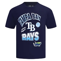 Men's Pro Standard Navy Tampa Bay Rays Turn It Up Dropped Shoulder T-Shirt