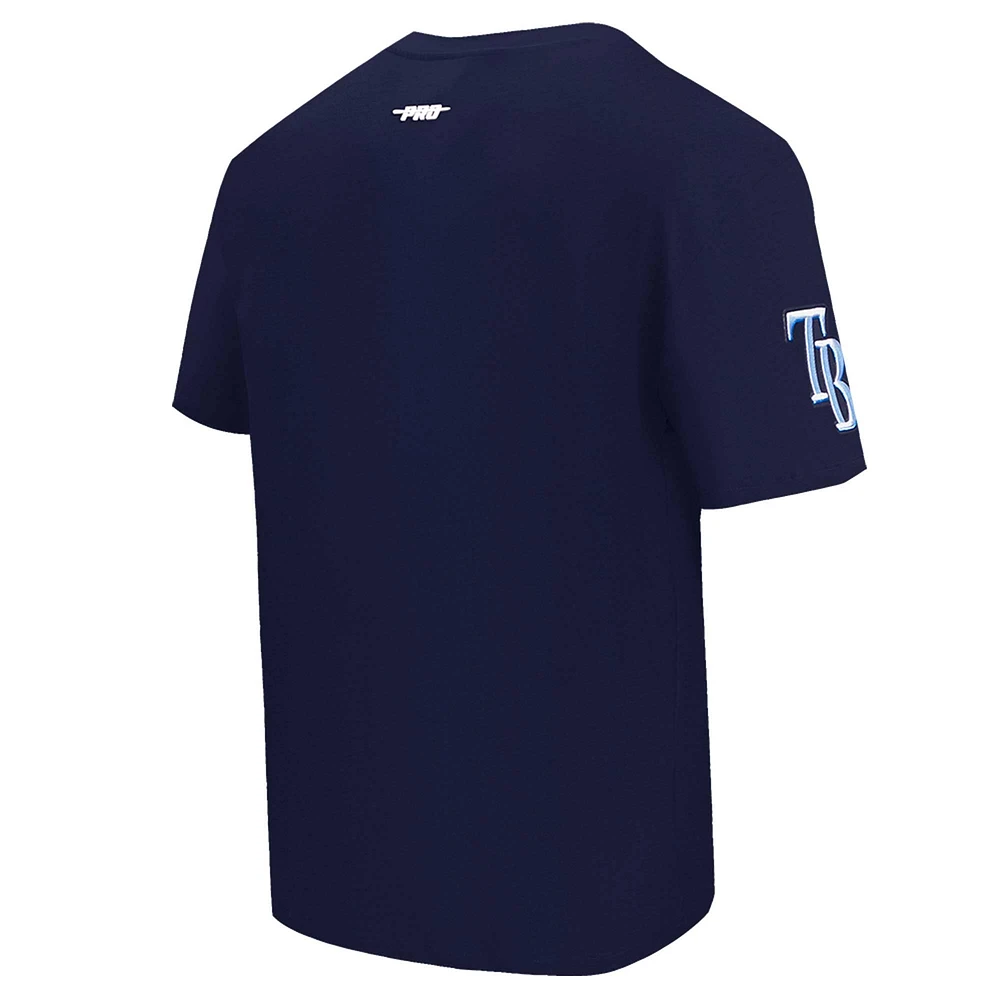 Men's Pro Standard Navy Tampa Bay Rays Turn It Up Dropped Shoulder T-Shirt
