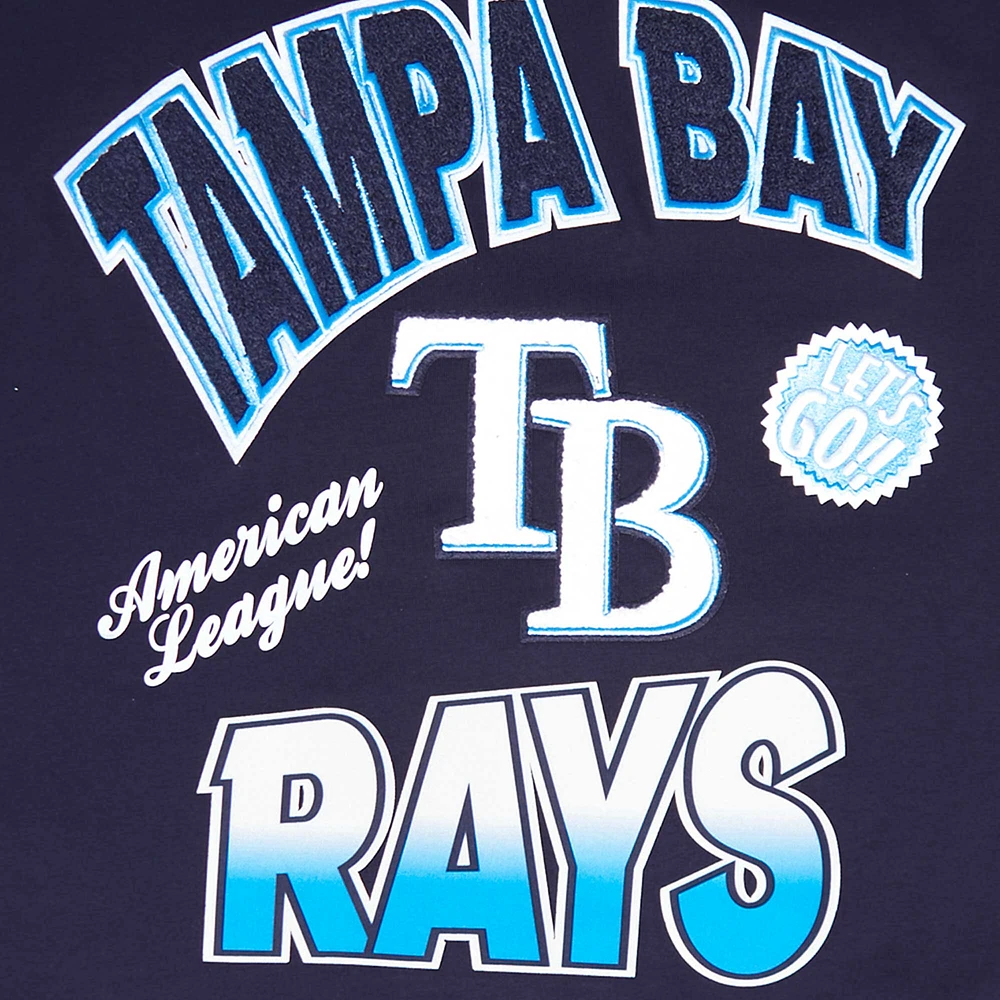 Men's Pro Standard Navy Tampa Bay Rays Turn It Up Dropped Shoulder T-Shirt