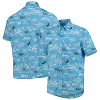 Men's Reyn Spooner Light Blue Tampa Bay Rays Kekai Performance Button-Down Shirt