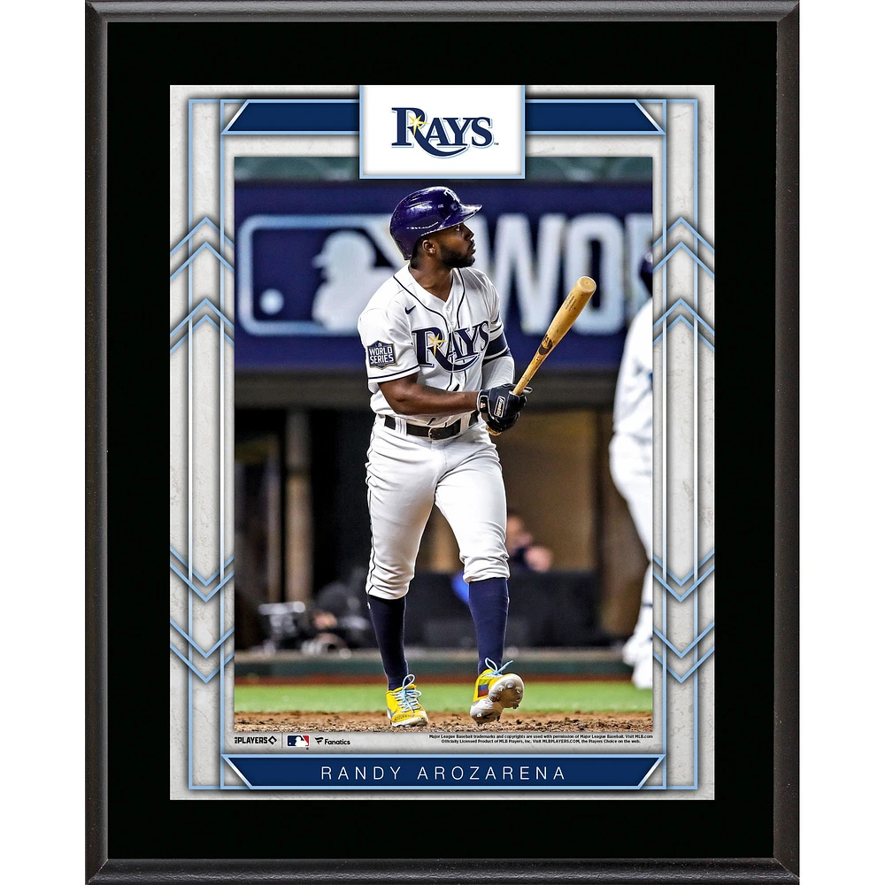 Plaque de joueur sublimée Randy Arozarena Tampa Bay Rays 10,5" x 13"