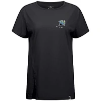 Women's Levelwear Black Tampa Bay Rays Cooperstown Collection Influx Core Logo T-Shirt