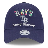 Women's New Era  Navy Tampa Bay Rays 2025 Spring Training Floral 9TWENTY Adjustable Hat