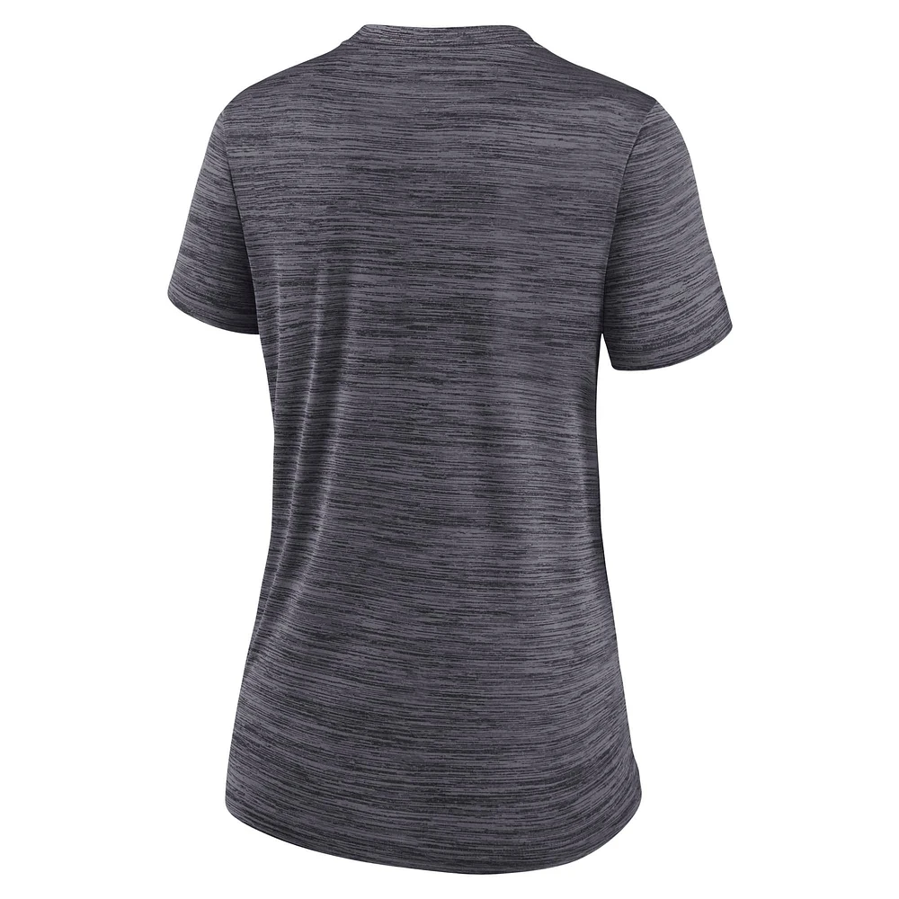 Women's Nike Charcoal Tampa Bay Rays Authentic Collection City Connect Velocity Performance T-Shirt
