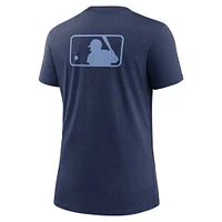 Women's Nike Navy Tampa Bay Rays Authentic Collection Early Work Tri-Blend T-Shirt