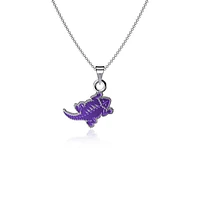 Dayna Designs TCU Horned Frogs Enamel Small Pendant Necklace