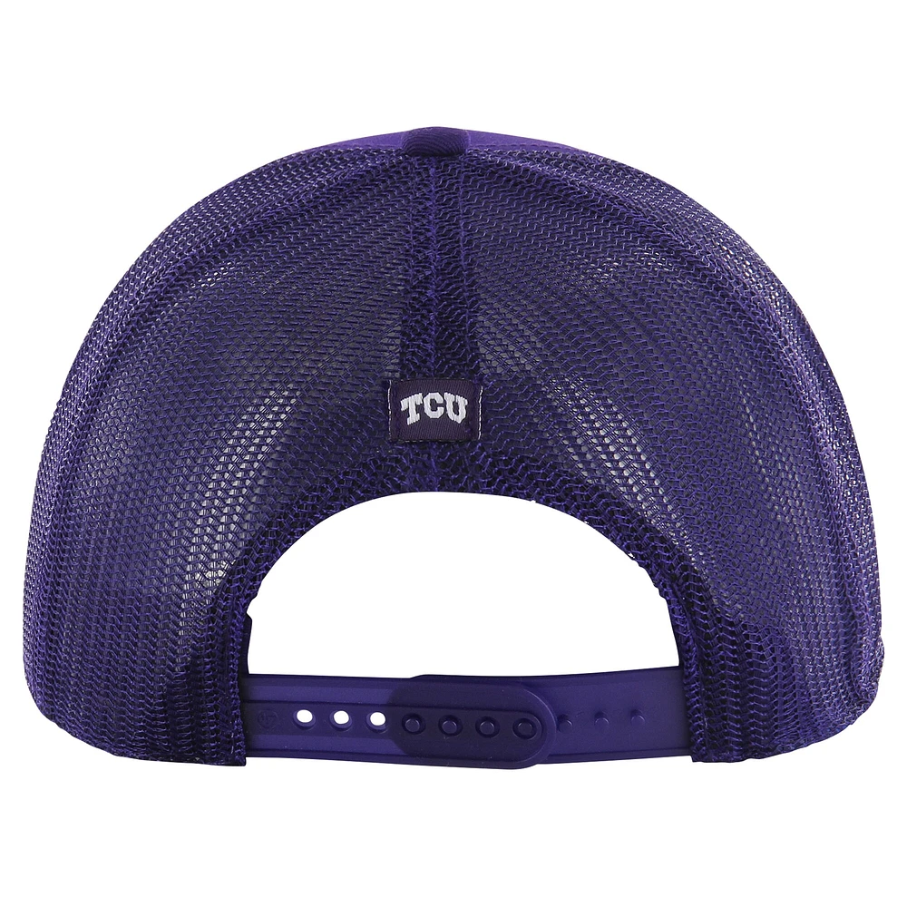 Men's '47 Purple TCU Horned Frogs Garner Trucker Adjustable Hat