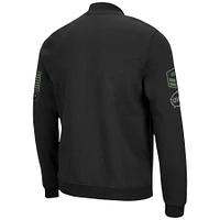Men's Colosseum Black TCU Horned Frogs OHT Military Appreciation High-Speed Bomber Full-Zip Jacket