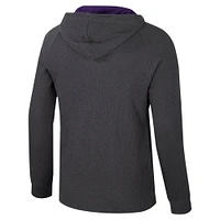Men's Colosseum  Charcoal TCU Horned Frogs Dujour Ralgan Long Sleeve Henley Hoodie T-Shirt