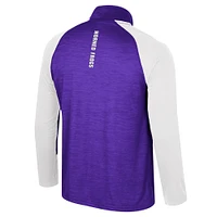 Men's Colosseum Purple TCU Horned Frogs Langmore Raglan Quarter-Zip Top