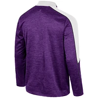 Men's Colosseum Purple TCU Horned Frogs Marled Half-Zip Jacket