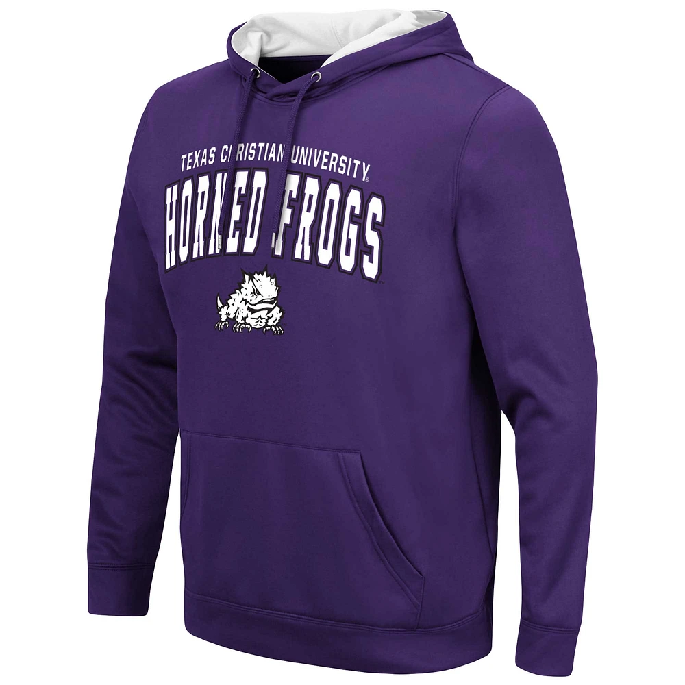 Men's Colosseum Purple TCU Horned Frogs Resistance Pullover Hoodie