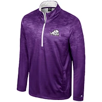 Men's Colosseum  Purple TCU Horned Frogs The Machine Half-Zip Jacket
