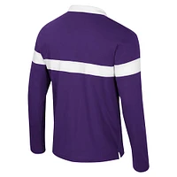 Men's Colosseum  Purple TCU Horned Frogs Too Cool For School Long Sleeve Polo