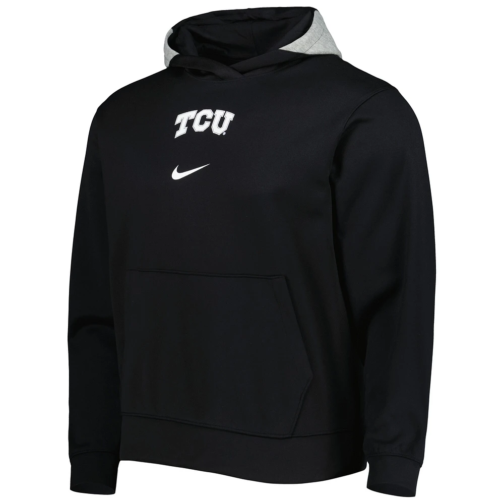 Men's Nike Black TCU Horned Frogs Spotlight Performance Pullover Hoodie