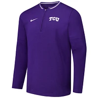 Men's Nike Purple TCU Horned Frogs Coaches Quarter-Zip Jacket