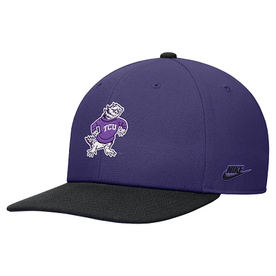 Casquette Nike TCU Horned Frogs Vintage Snapback Violet pour Homme