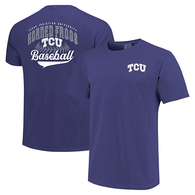 T-shirt violet TCU Horned Frogs Baseball Comfort Colors pour hommes
