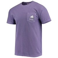 T-shirt violet TCU Horned Frogs Circle Campus Scene pour homme
