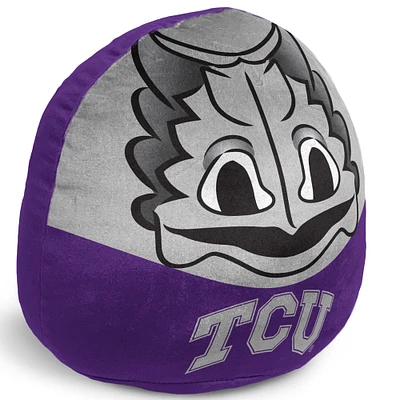 Oreiller de mascotte en peluche TCU Horned Frogs