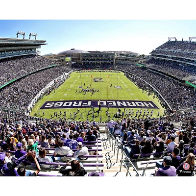 Photographie non signée du stade Amon G. Carter des Horned Frogs de TCU