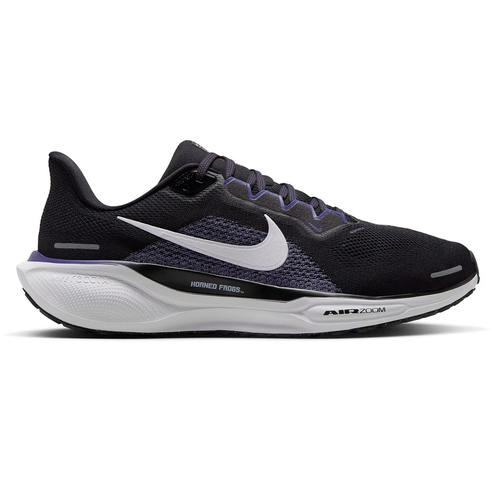 Chaussures de course unisexes Nike Zoom Pegasus 41 noires TCU Horned Frogs